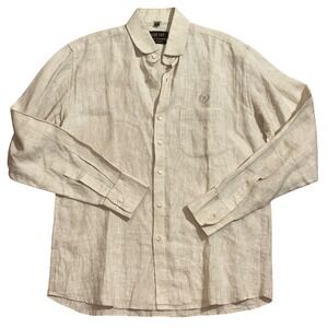 Blue Jay Mens Linen Long‎ Sleeve Button Up Shirt Casual Lare